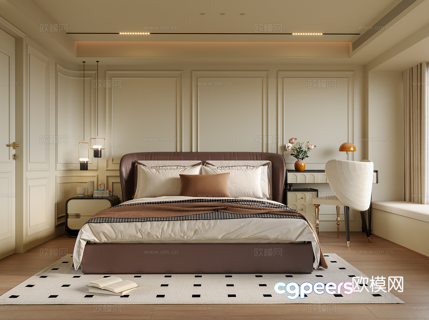 Cozy Bedroom 3D Model - 11819 - VRAY Render Cozy Bedroom 3D Model - 11819 - VRAY Render
