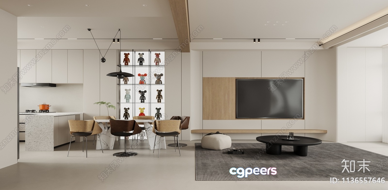 Modern Minimalist Living Room 3D Model - 2274 - VRAY Render Modern Minimalist Living Room 3D Model - 2274 - VRAY Render