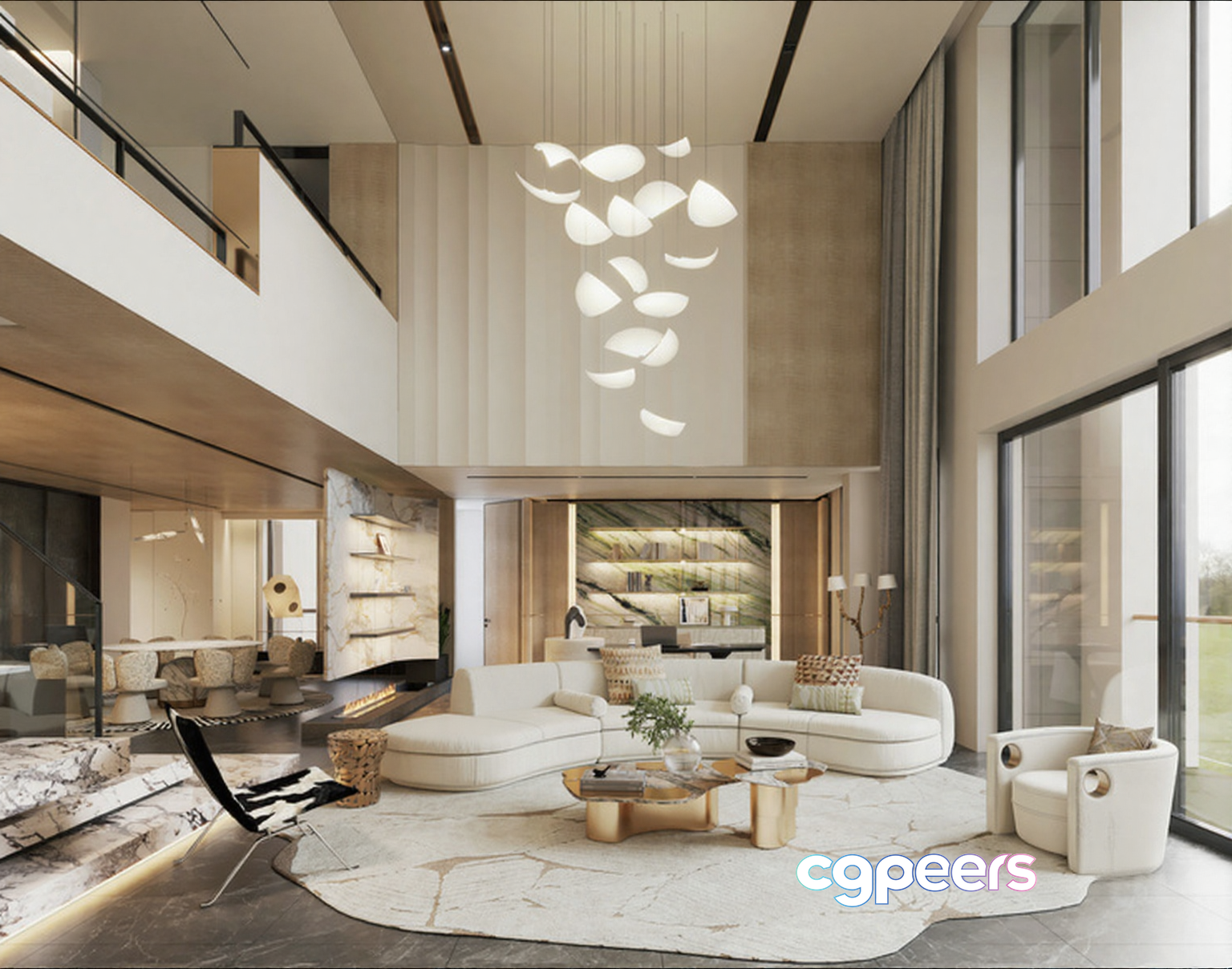 Modern Living Room 3D Model - 1419 - CORONA Render Modern Living Room 3D Model - 1419 - CORONA Render