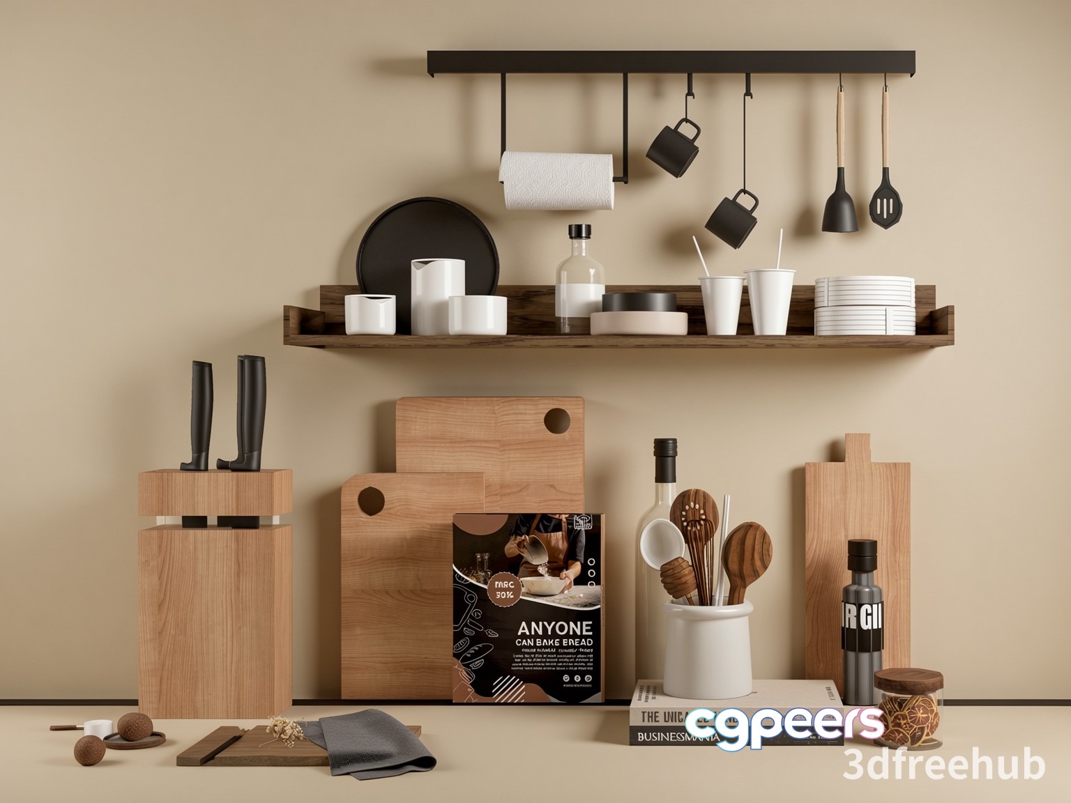 A Modern Kitchen 3D Model - 21234 - VRAY Render