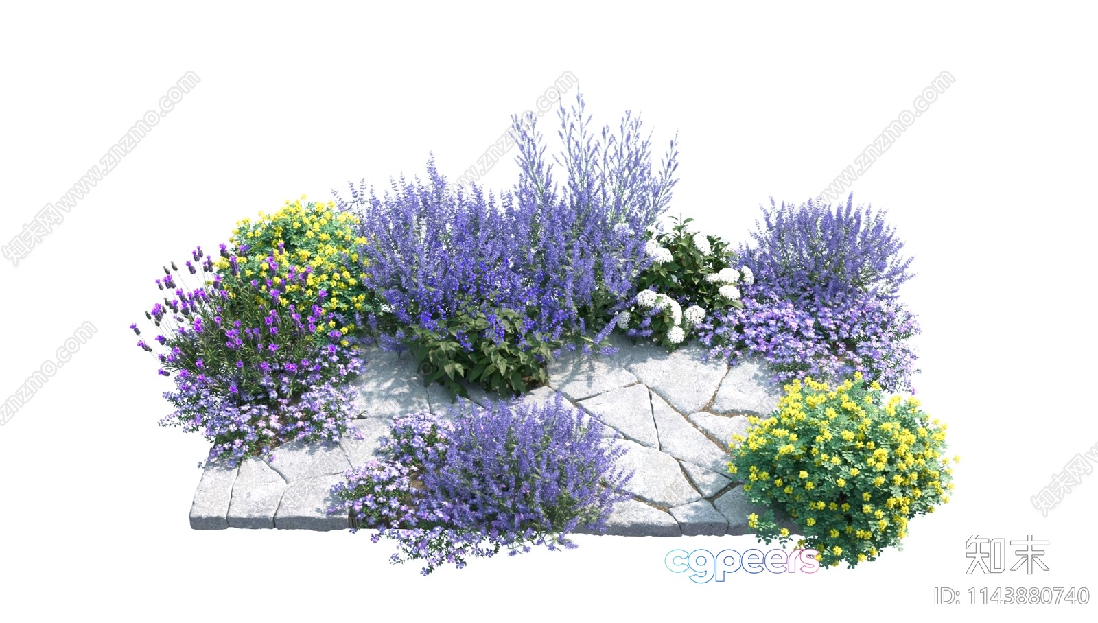 Flowers On A Rock 3D Model - 15853 - CORONA Render Flowers On A Rock 3D Model - 15853 - CORONA Render