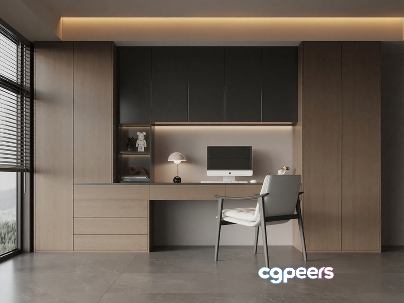 Modern Home Office 3D Model - 19490 - VRAY Render Modern Home Office 3D Model - 19490 - VRAY Render