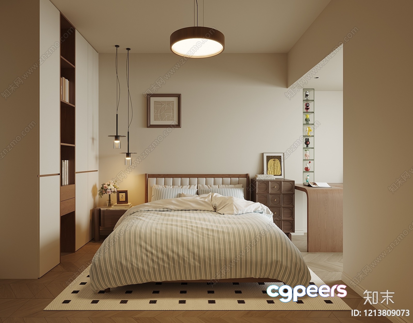 Cozy Bedroom 3D Model - 9551 - VRAY Render