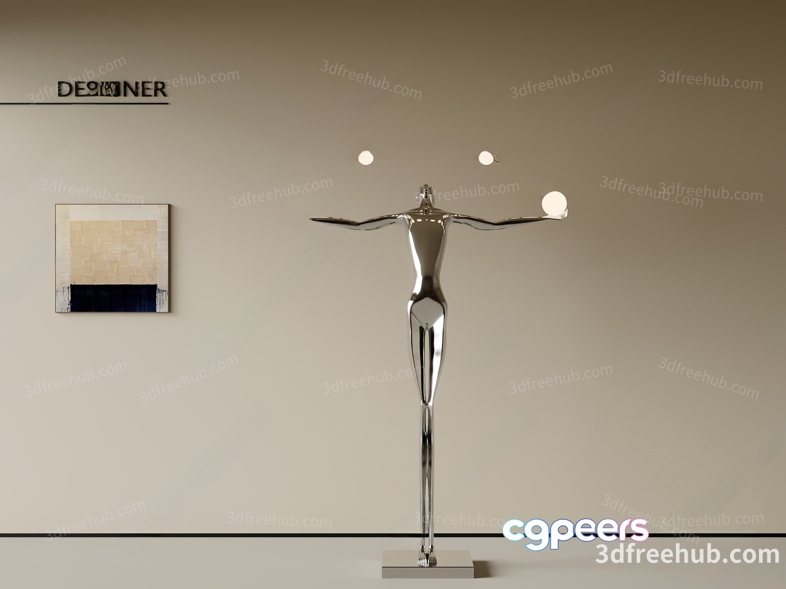 Modern 3D Artwork 3D Model - 21592 - VRAY Render