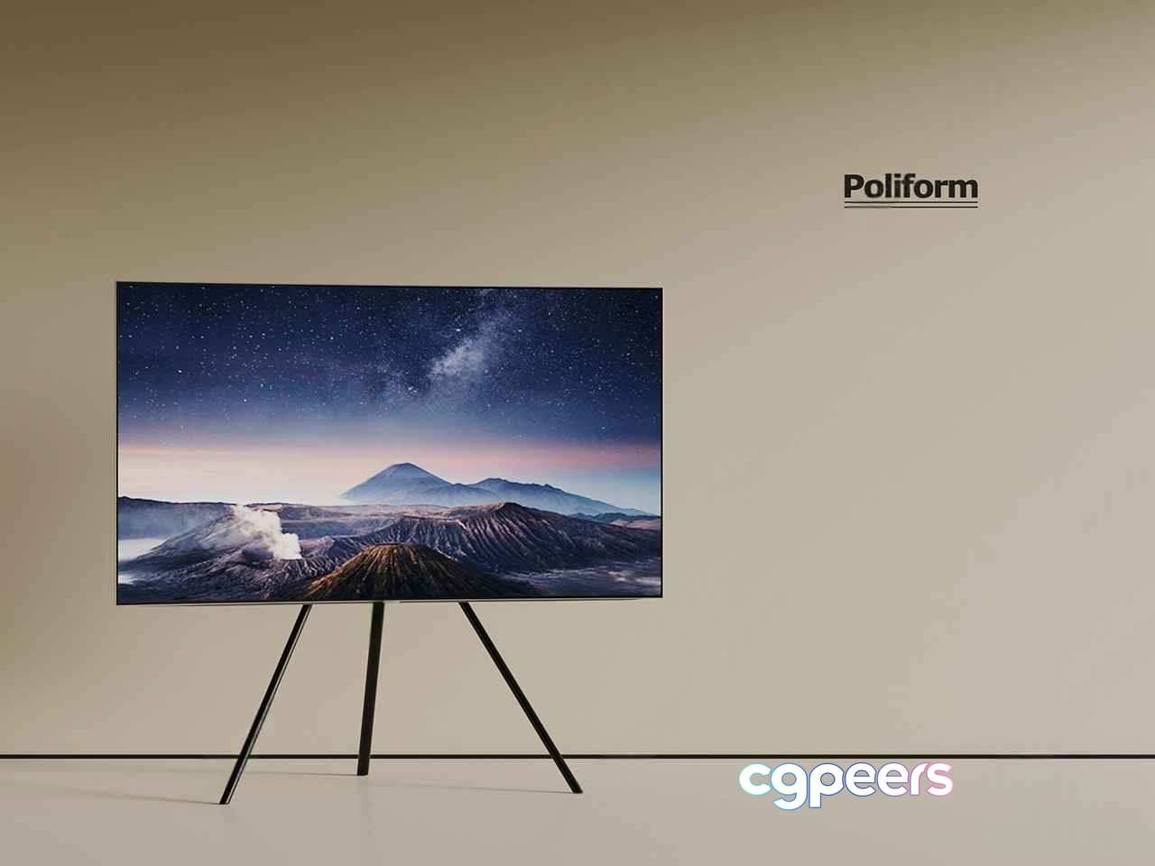 A Tv On A Stand 3D Model - 17359 - VRAY Render A Tv On A Stand 3D Model - 17359 - VRAY Render