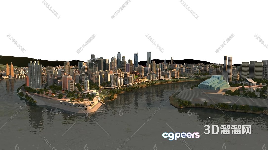 The Main Subject Is A Cityscape With A River Featuring A 3 3D Model - 332 - VRAY Render The Main Subject Is A Cityscape With A River Featuring A 3 3D Model - 332 - VRAY Render