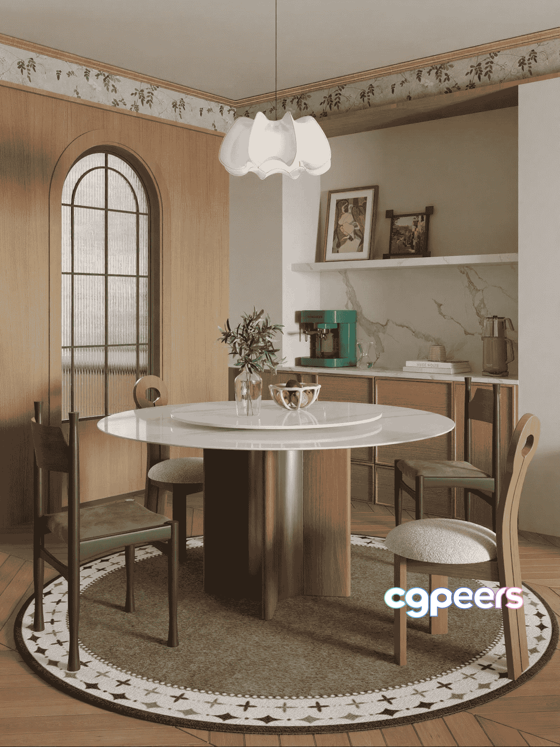Modern Dining Room 3D Model - 18058 - VRAY Render
