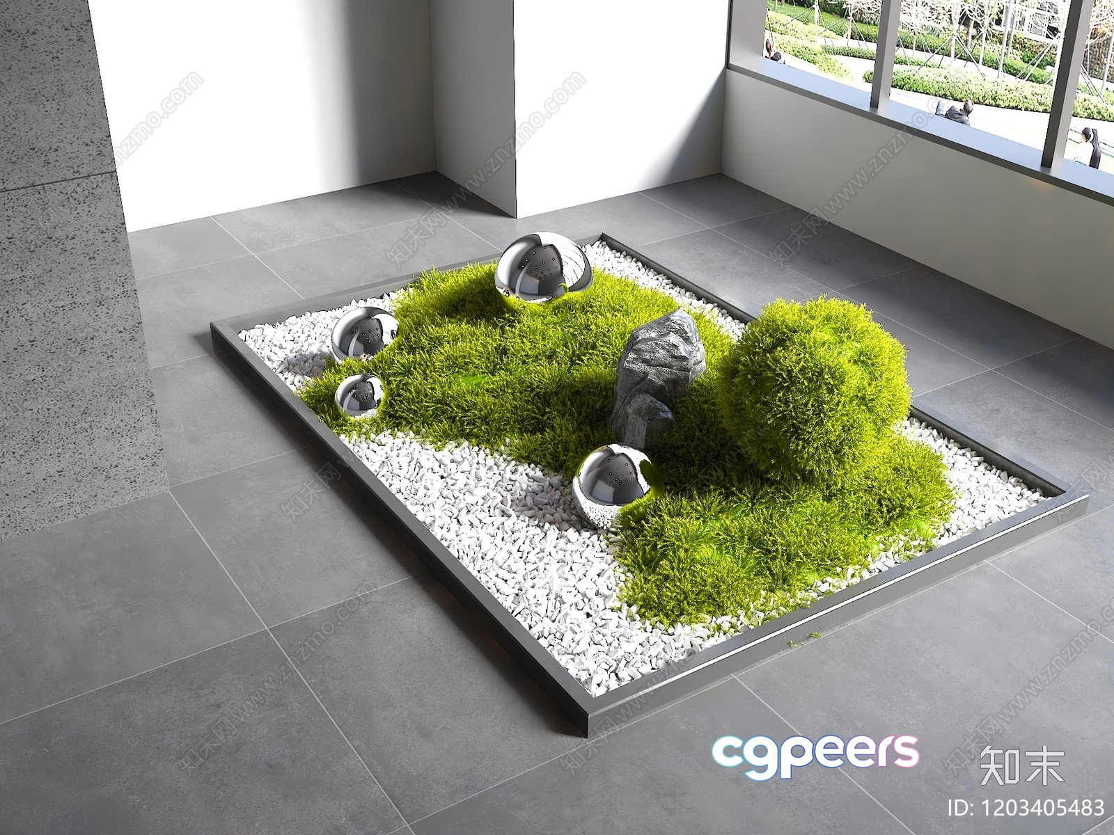 Zen Garden Design 3D Model - 21716 - VRAY Render
