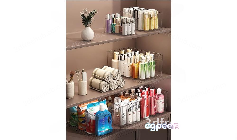 Bottles Of Skincare Products 3D Model - 19000 - VRAY Render