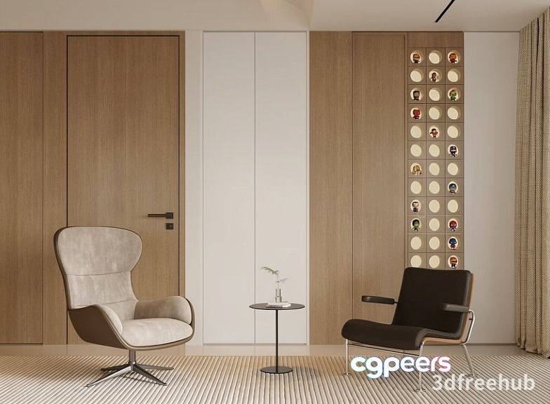 Modern Minimalist Interior 3D Model - 21986 - VRAY Render
