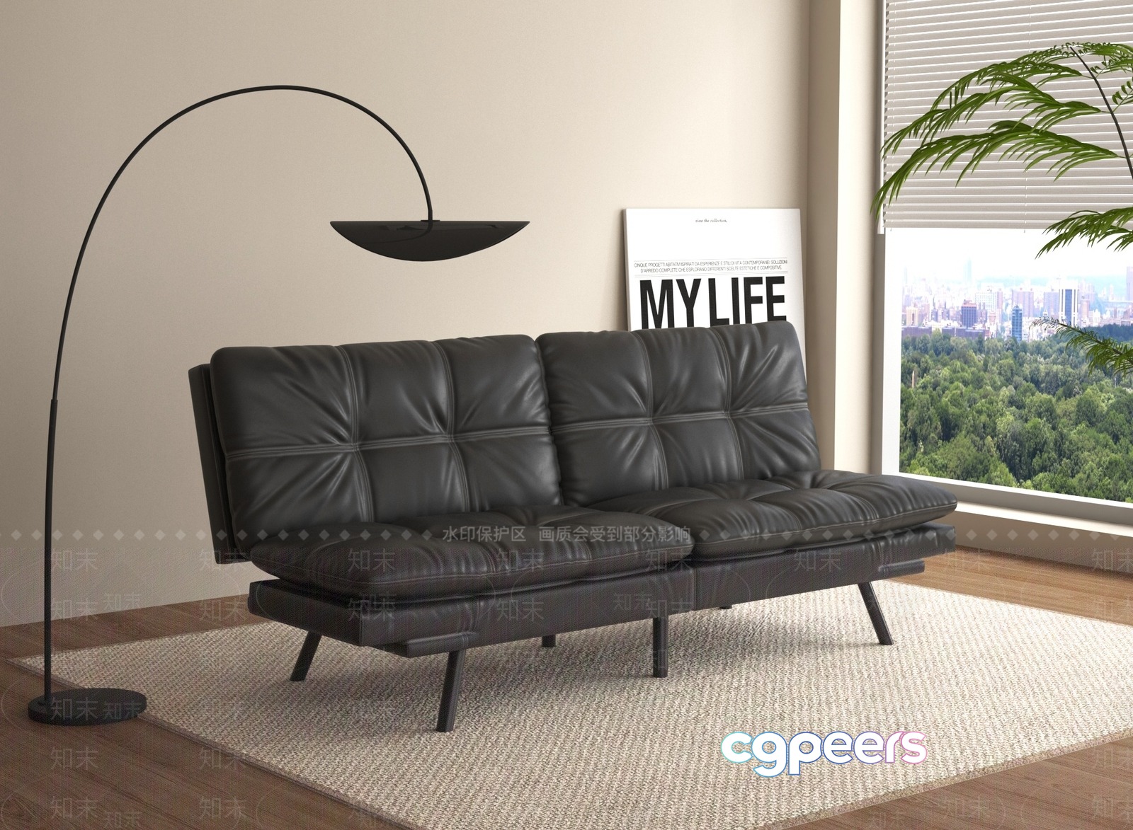 Modern Living Room 3D Model - 1972 - VRAY Render Modern Living Room 3D Model - 1972 - VRAY Render