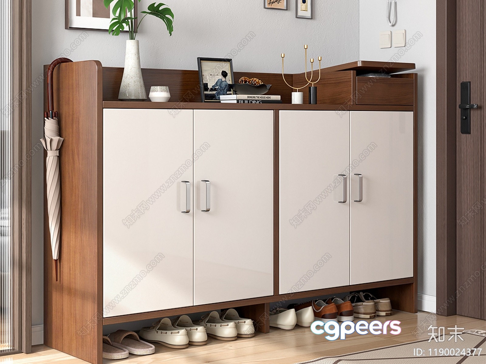 A Shoe Cabinet 3D Model - 6044 - VRAY Render A Shoe Cabinet 3D Model - 6044 - VRAY Render
