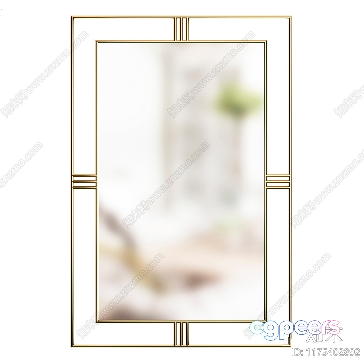 A Gold Mirror With A Blurred Reflection 3D Model - 11672 - CORONA Render A Gold Mirror With A Blurred Reflection 3D Model - 11672 - CORONA Render