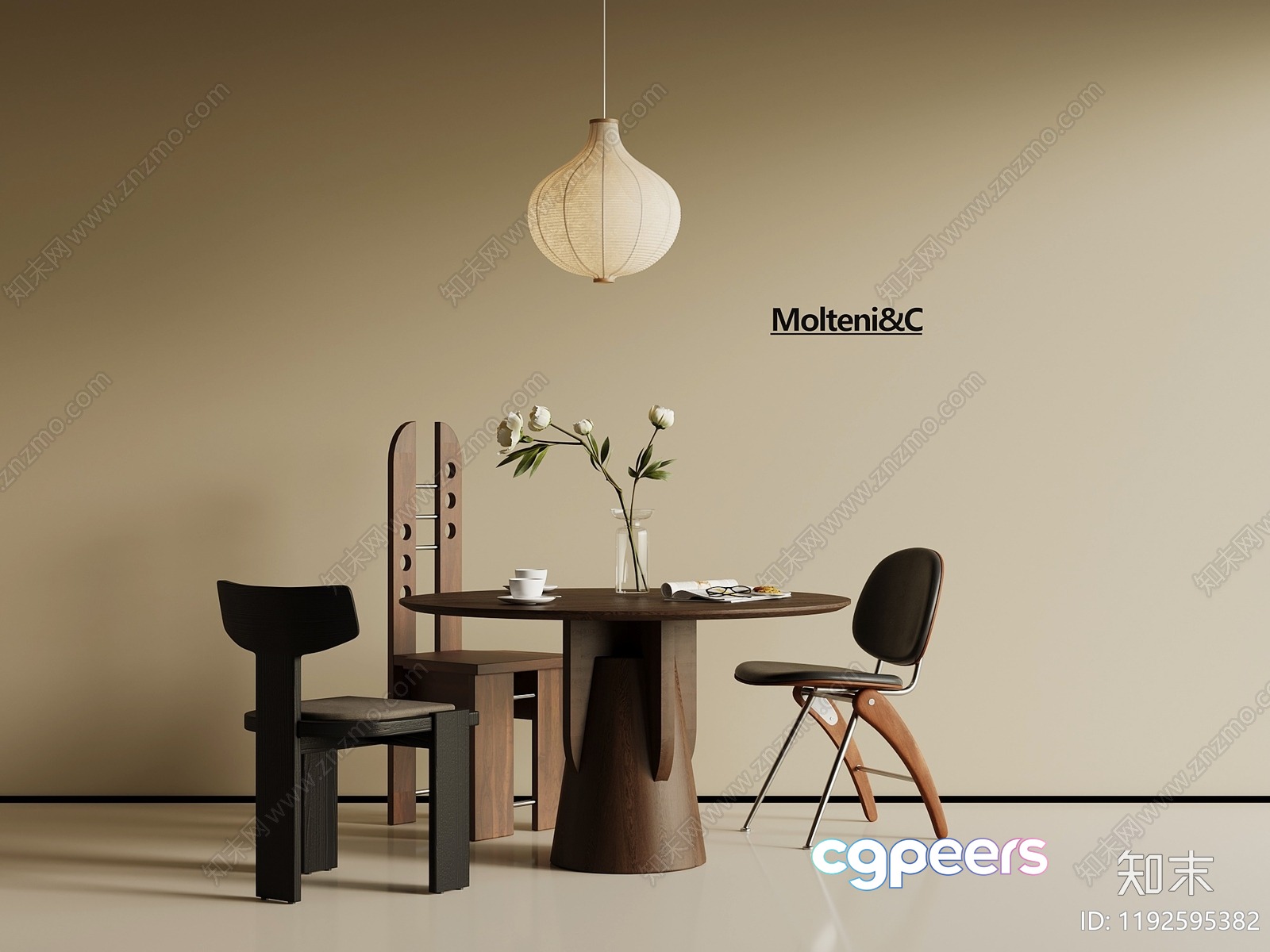 Modern Dining Room 3D Model - 5186 - VRAY Render