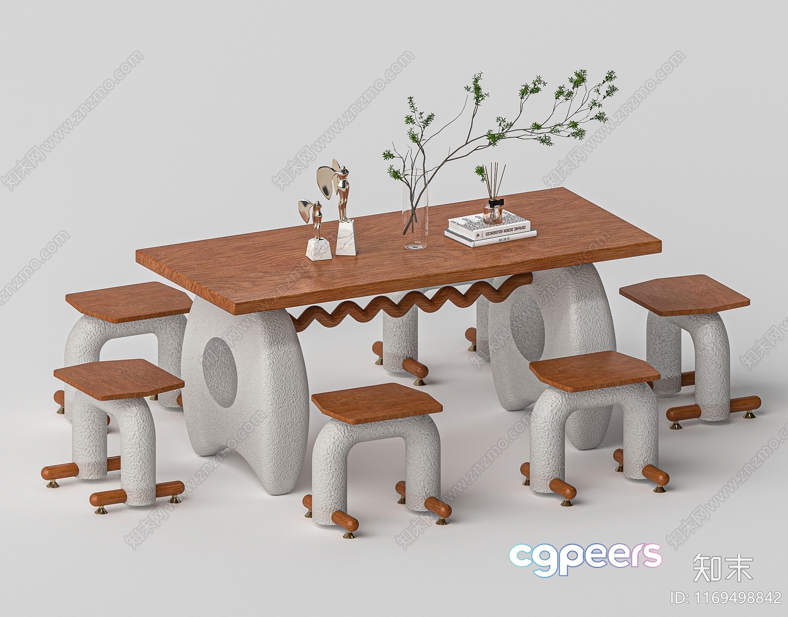 Modern Dining Table 3D Model - 6800 - VRAY Render