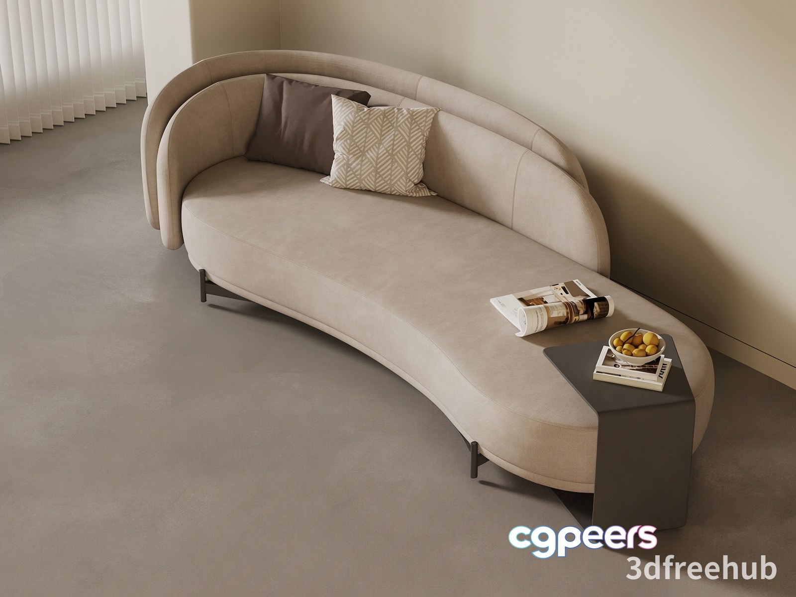A Modern Couch 3D Model - 22235 - VRAY Render