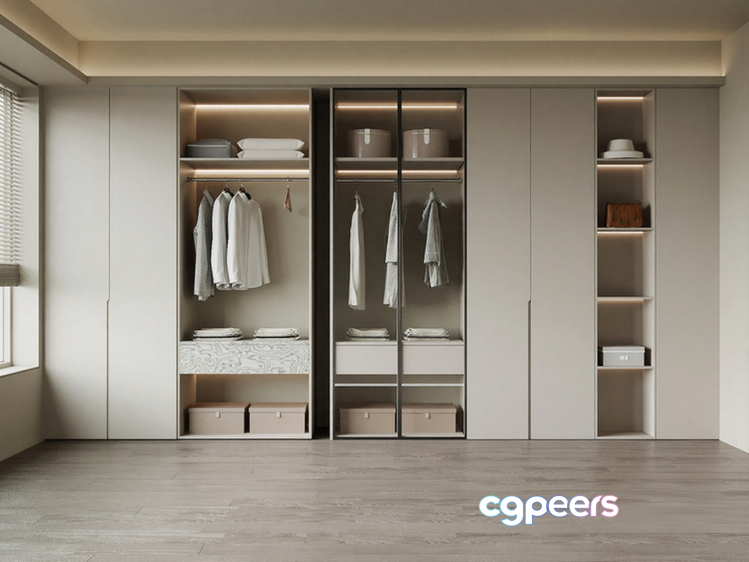 Modern White Closet 3D Model - 13600 - VRAY Render Modern White Closet 3D Model - 13600 - VRAY Render