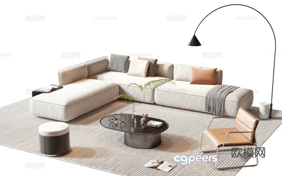 Modern Living Room 3D Model - 19093 - VRAY Render Modern Living Room 3D Model - 19093 - VRAY Render