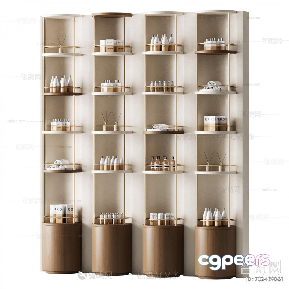 Modern Shelving Unit 3D Model - 18112 - VRAY Render Modern Shelving Unit 3D Model - 18112 - VRAY Render