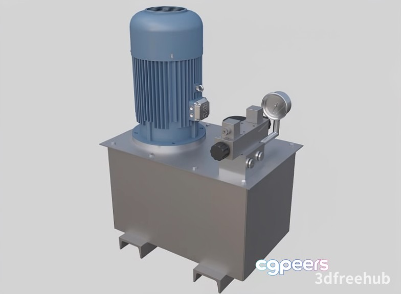 A 3D Model Of An Industrial Machine 3D Model - 6228 - VRAY Render