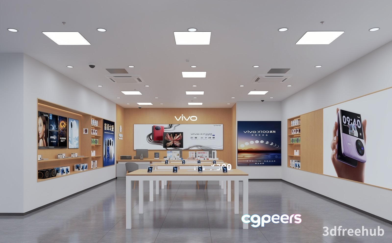 A Modern Smartphone Store 3D Model - 21634 - VRAY Render