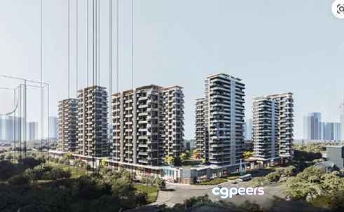 Tall Modern Buildings 3D Model - 8214 - VRAY Render Tall Modern Buildings 3D Model - 8214 - VRAY Render