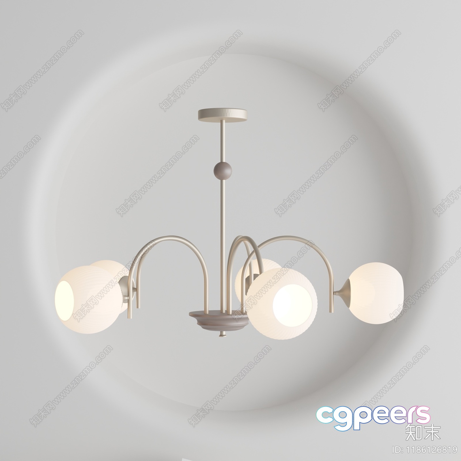 Gold Light Fixture 3D Model - 23122 - VRAY Render
