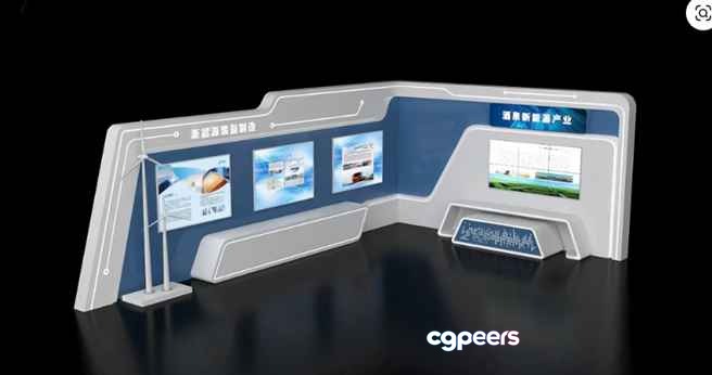 A Futuristic Digital Display 3D Model - 5939 - VRAY Render
