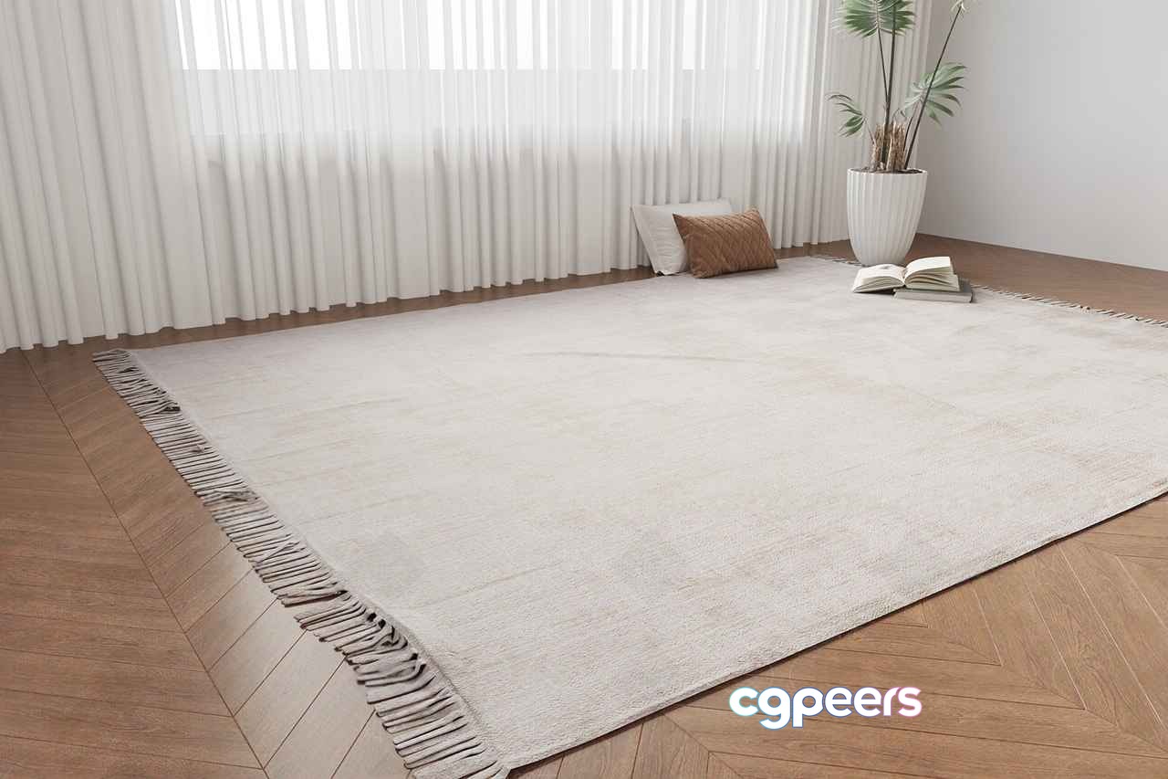 White Rug 3D Model - 1716 - CORONA Render