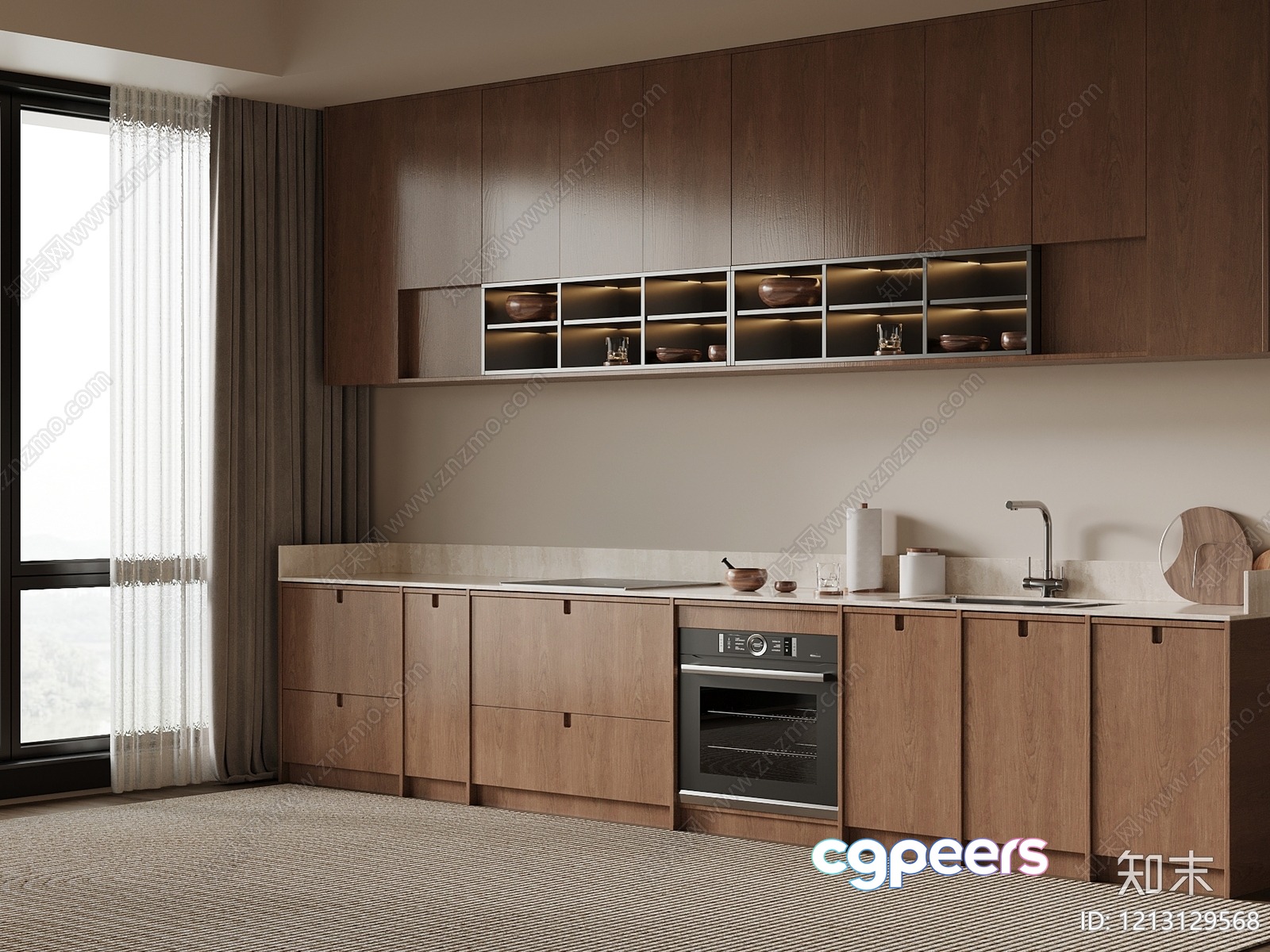 Modern Kitchen 3D Model - 7582 - VRAY Render Modern Kitchen 3D Model - 7582 - VRAY Render
