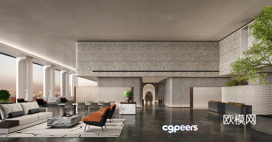 Modern Living Room 3D Model - 2626 - VRAY Render
