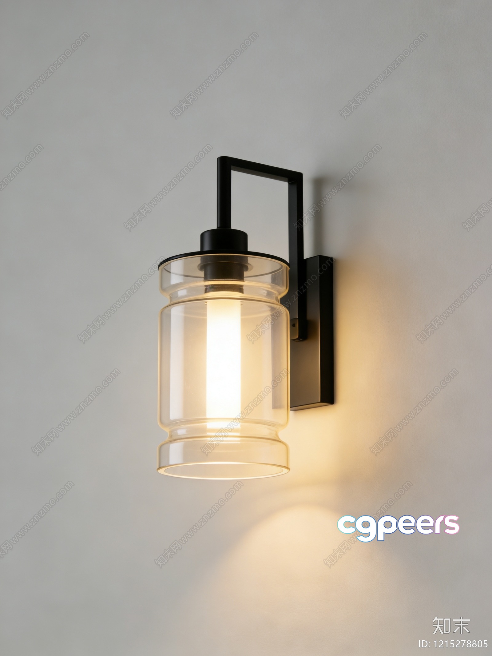 A Light Fixture With A Glass Shade 3D Model - 17876 - VRAY Render