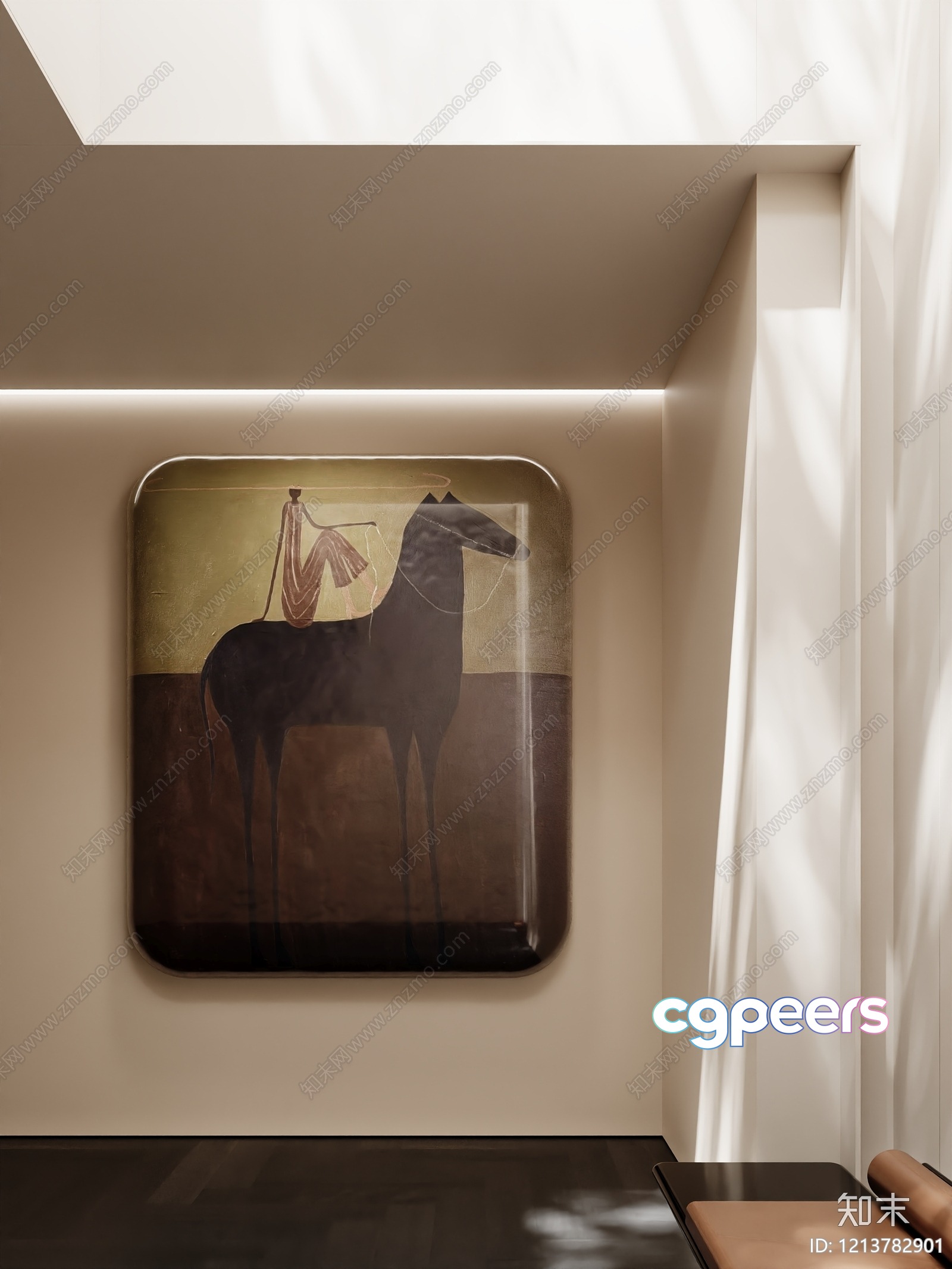 Modern Artwork 3D Model - 14140 - VRAY Render