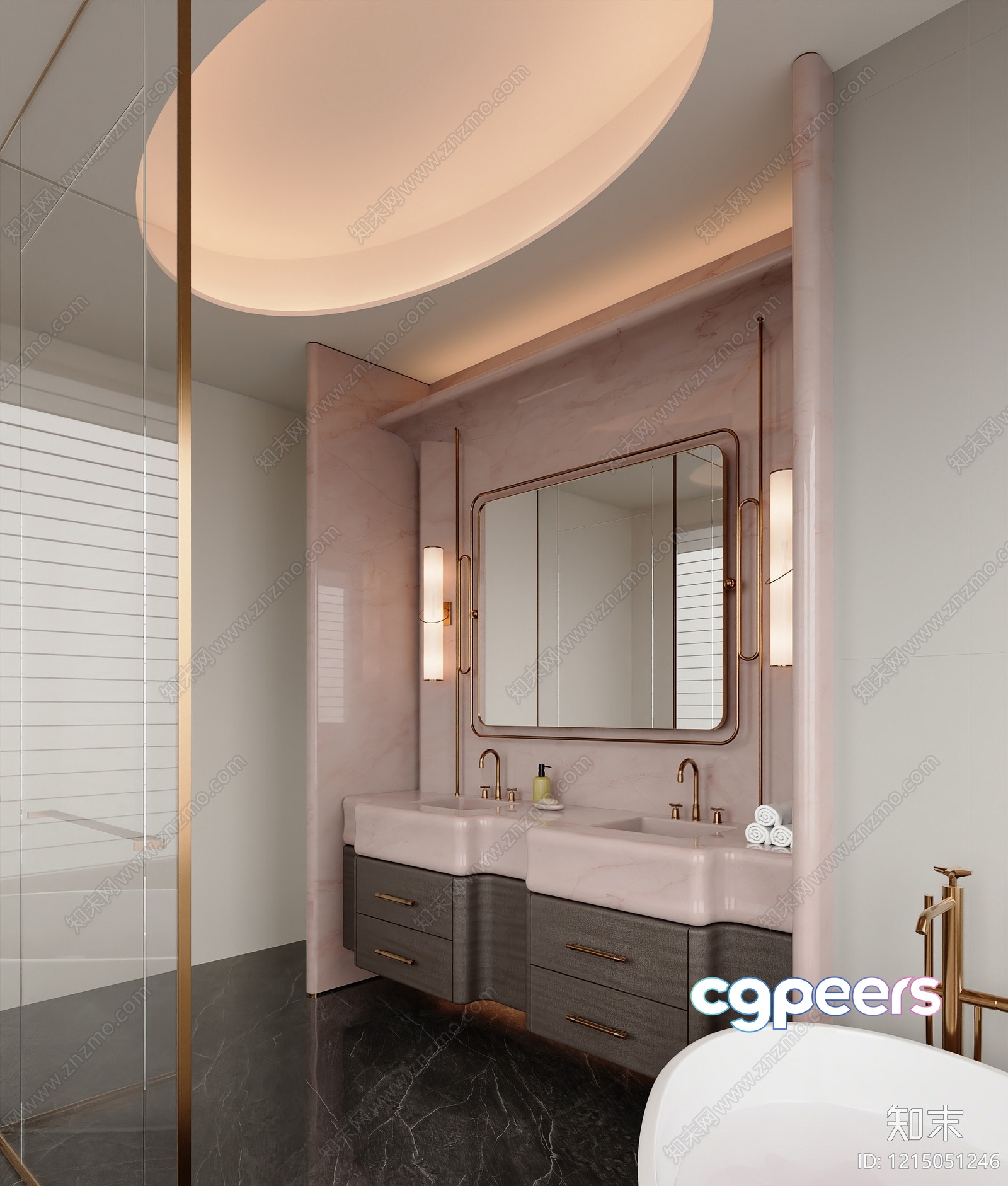 Modern Bathroom Vanity 3D Model - 9653 - VRAY Render