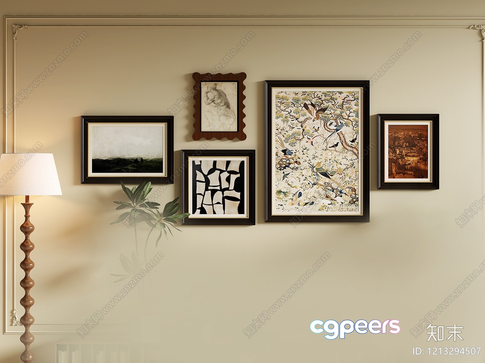 Modern Wall Art Collection 3D Model - 20336 - VRAY Render Modern Wall Art Collection 3D Model - 20336 - VRAY Render