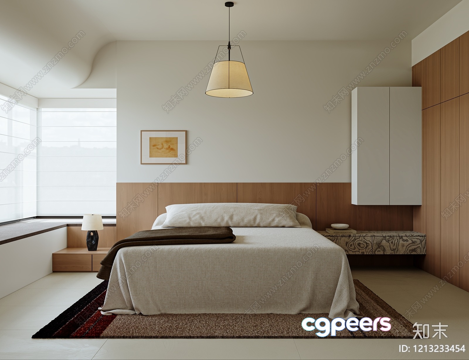 Cozy Modern Bedroom 3D Model - 20148 - VRAY Render Cozy Modern Bedroom 3D Model - 20148 - VRAY Render
