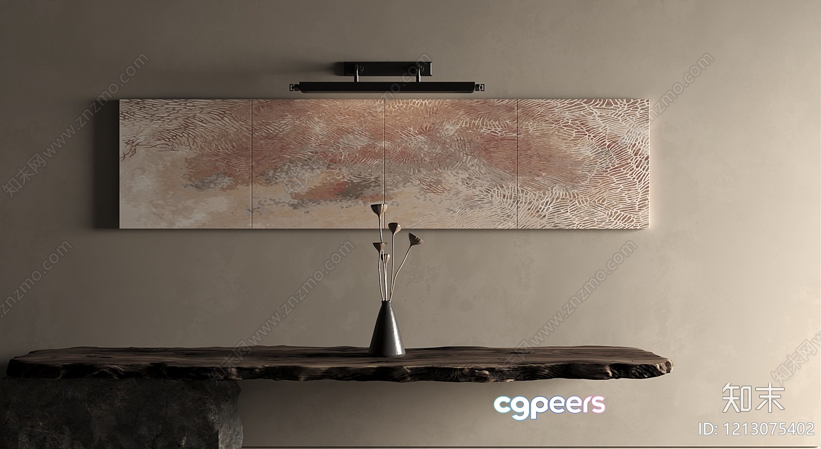 Modern Art Piece 3D Model - 5675 - VRAY Render