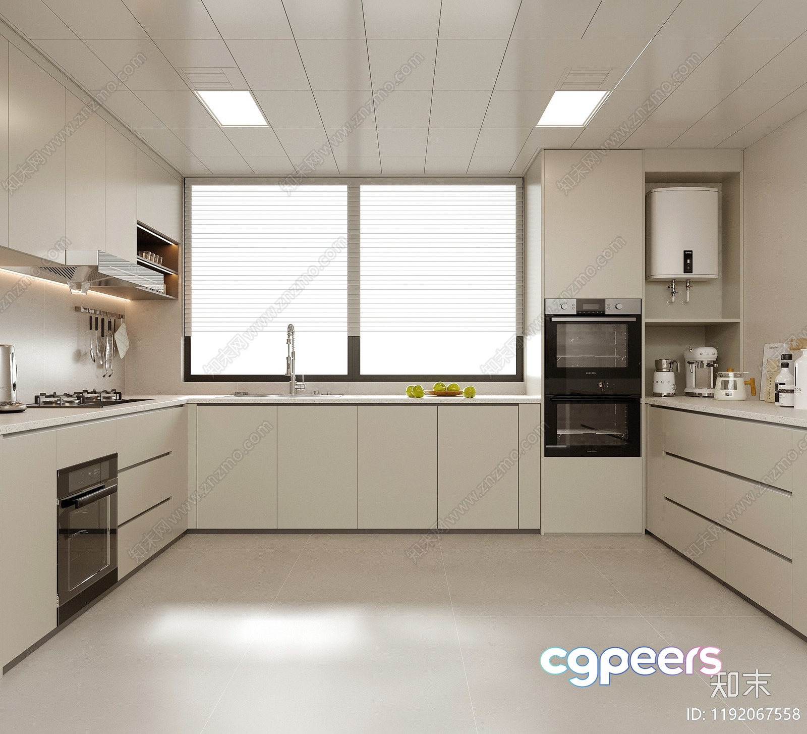 Modern Kitchen 3D Model - 11230 - VRAY Render