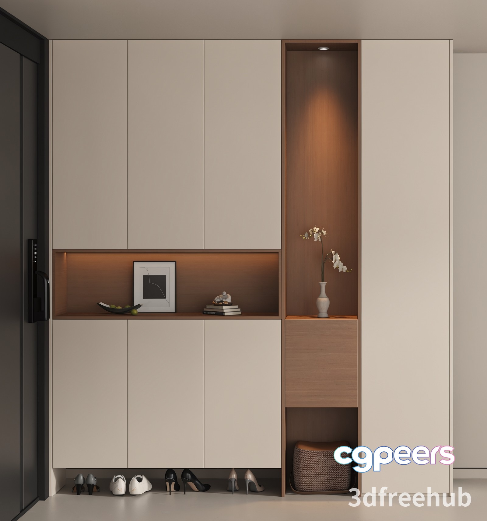Modern Shoe Closet 3D Model - 20790 - VRAY Render Modern Shoe Closet 3D Model - 20790 - VRAY Render