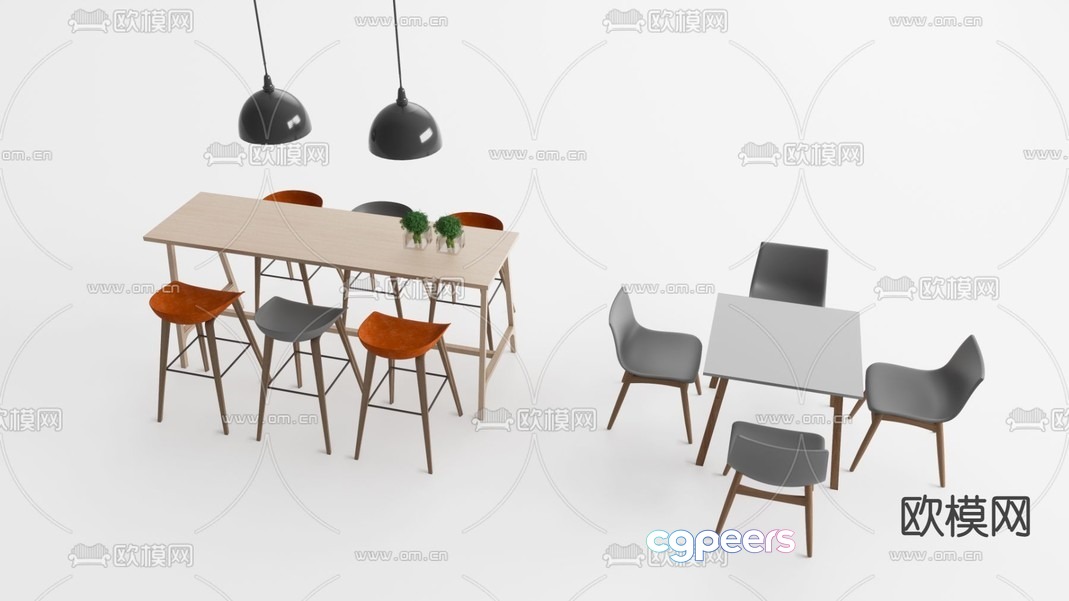 Modern Dining Table 3D Model - 874 - VRAY Render Modern Dining Table 3D Model - 874 - VRAY Render
