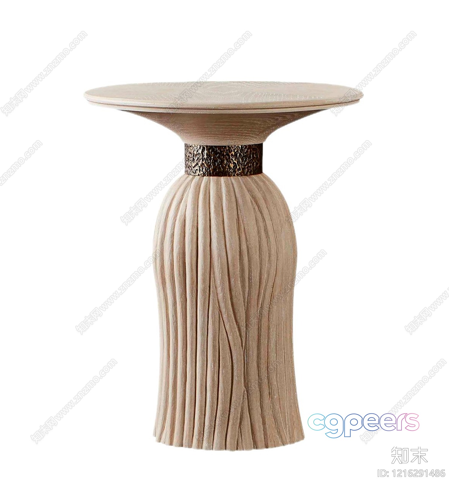 Wooden Pedestal With A Flat Top 3D Model - 14259 - VRAY Render Wooden Pedestal With A Flat Top 3D Model - 14259 - VRAY Render