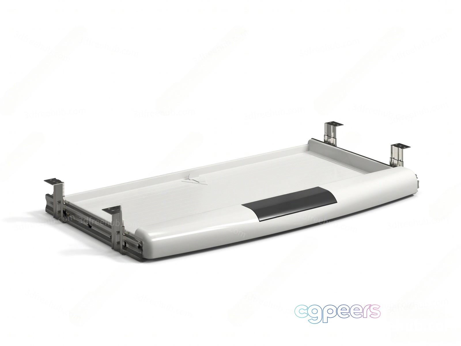 White Metal Tray 3D Model - 10991 - VRAY Render White Metal Tray 3D Model - 10991 - VRAY Render