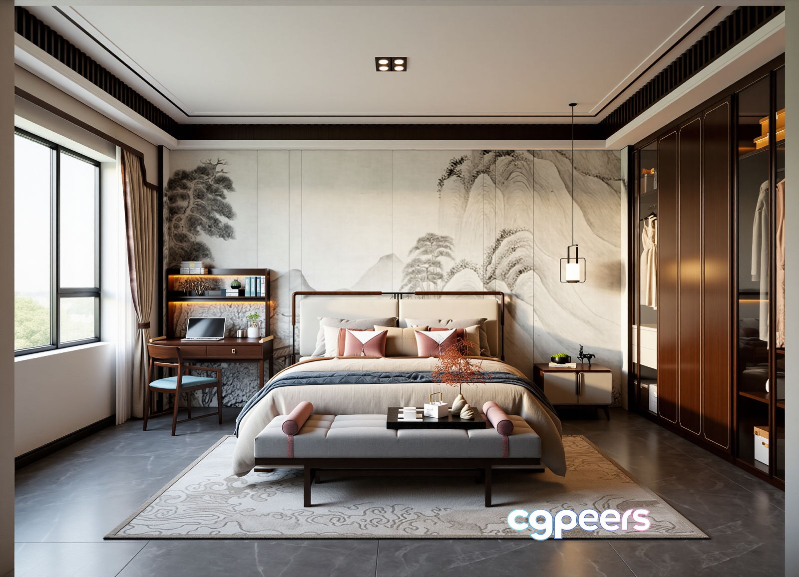 Cozy Bedroom 3D Model - 7599 - VRAY Render