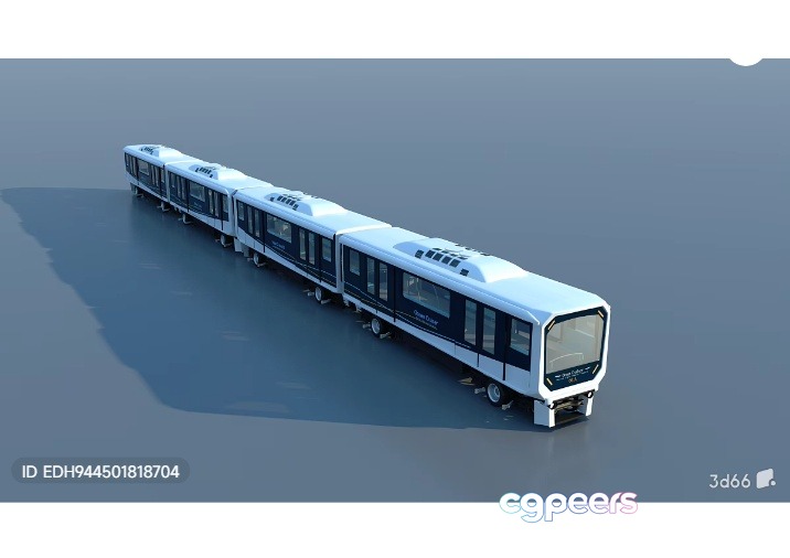A Train 3D Model - 11034 - VRAY Render