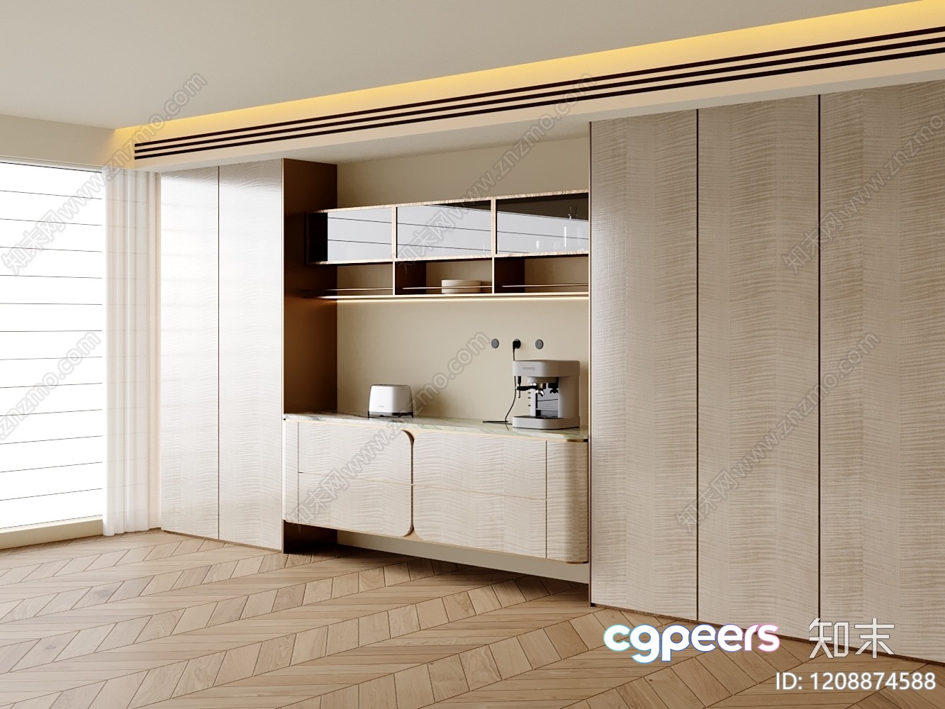 Modern Kitchen Area 3D Model - 5832 - VRAY Render