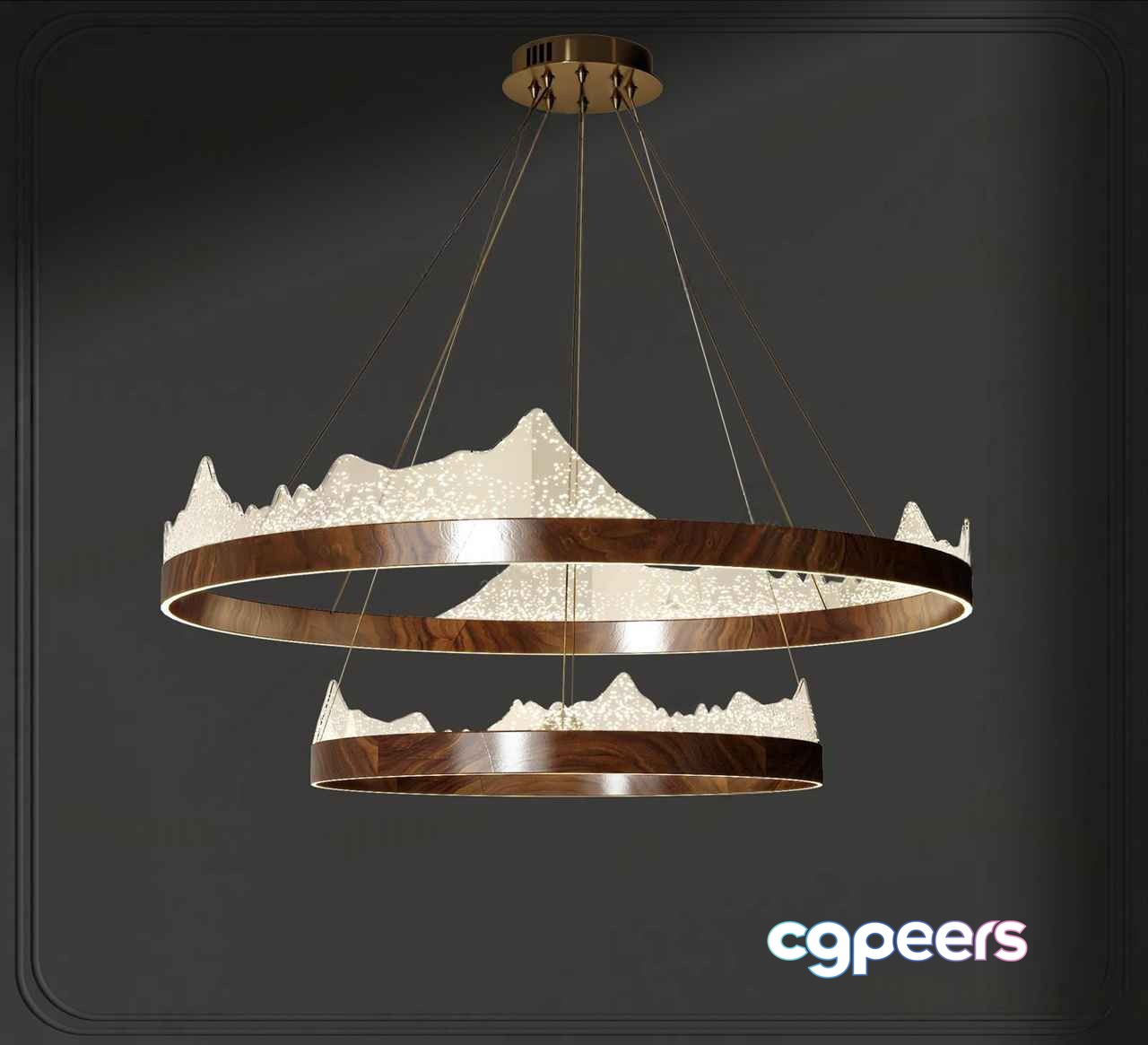 Light Fixture With A Mountain Range Design 3D Model - 15680 - VRAY Render Light Fixture With A Mountain Range Design 3D Model - 15680 - VRAY Render