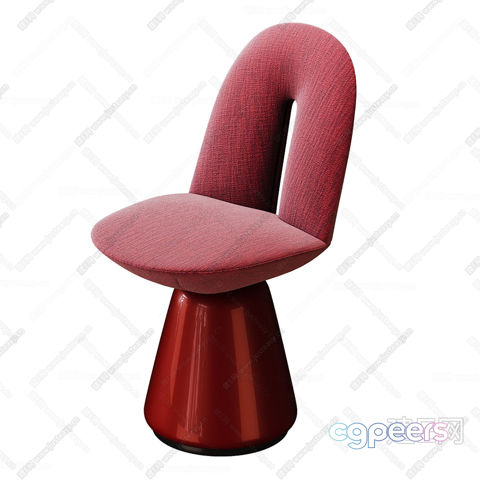 Modern Red Chair 3D Model - 6639 - CORONA Render Modern Red Chair 3D Model - 6639 - CORONA Render
