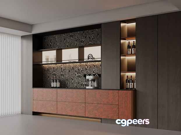Modern Kitchen Cabinets 3D Model - 16249 - VRAY Render Modern Kitchen Cabinets 3D Model - 16249 - VRAY Render