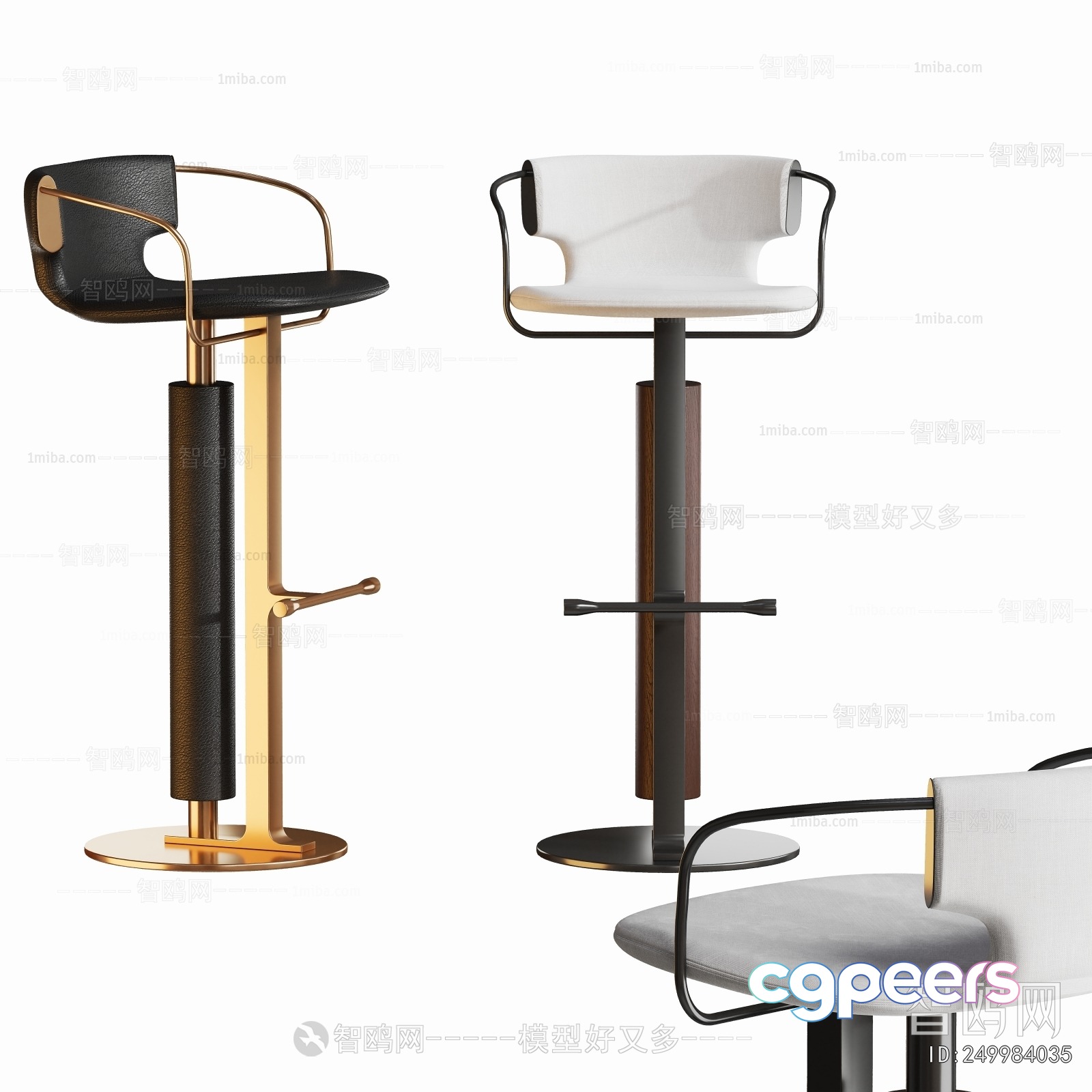 Modern Bar Stools 3D Model - 6275 - CORONA Render Modern Bar Stools 3D Model - 6275 - CORONA Render