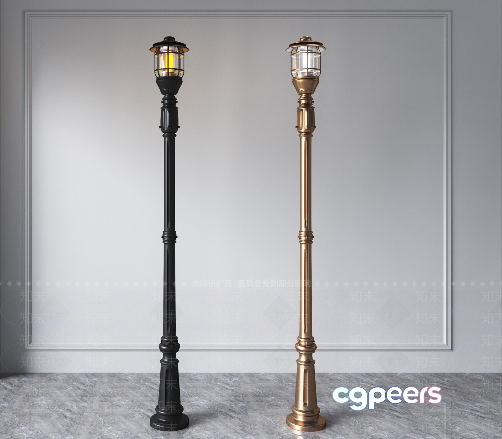 Gold Light Fixture 3D Model - 12729 - VRAY Render Gold Light Fixture 3D Model - 12729 - VRAY Render